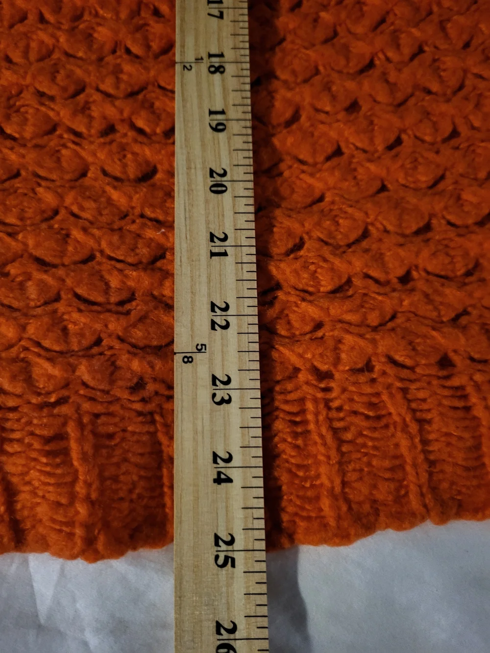 Free People Crashing Waves V-neck Chunky Open Knit Oversize Sweater Orange Small
